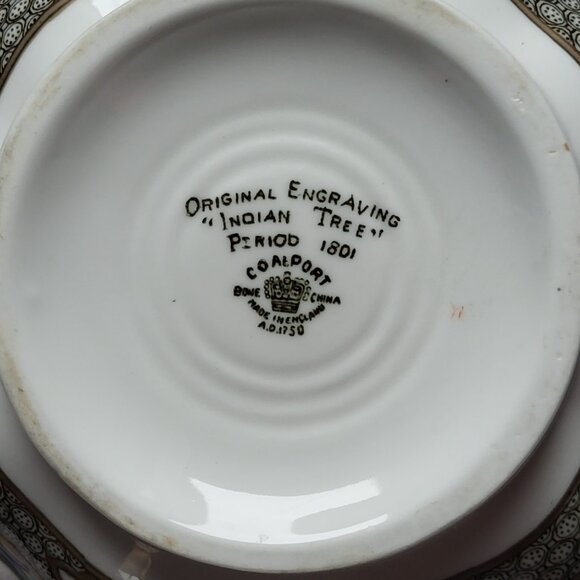 VTG COALPORT INDIAN TREE TEAPOT ENGLAND ORIGINAL ENGRAVING 1801 BONE CHINA RARE - Picture 10 of 12
